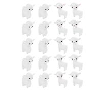 VICASKY Lot de 20 Figurines de Moutons en Résine Robustes, Mini Décorations D'agneaux 1er Modèle Debout et 2e Modèle Regard Arrière, Ornements Miniatures pour Bureau, Jardin et