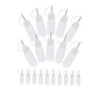 VICASKY Lot De 20 Flacons Applicateurs De Colle Souples 10 Ml Pointe Aiguille Précis Pour Bricolage Diy Et Transferts D’huile Portable Et Léger