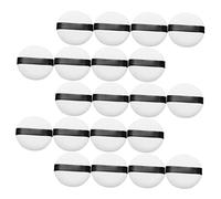 VICASKY Lot de 20 Houppettes à Poudre Visage Petit Format 45x10 Mm Ultra Douces en Velours Blanc Outil Maquillage Pratique pour Fille Usage Quotidien Couleur Aléatoire