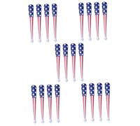 VICASKY Lot de 20 jouets gonflables pour enfants - Carnaval - Accessoires de fête - Bâtons gonflables avec drapeau américain - Bâtons de jubilation gonflables