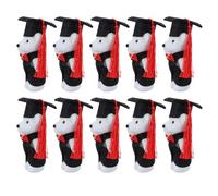 VICASKY Lot de 20 Mini Ours en Peluche Doctorant 13 CM en Mousse Velours Bouquet de Fin D’Études Souvenir pour Remise des Diplômes Maternelle Décoration Scolaire et Présents Festifs