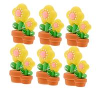 VICASKY Lot de 20 petites plantes en pot de fleurs - Petits pots de fleurs - Maison de poupée - Mini plantes artificielles - Mini figurines - Maison de poupée - Miniatures - Caoutchouc souple