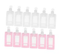 VICASKY Lot De 20 Sachets Souples à Fond Plat 90 Ml Pour Shampoing Et Lotion, Pochette Étanche Bicolore Rose Et Blanc, Pochette De Voyage Pratique Pour Cosmétiques Et Soin Corporel