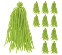VICASKY Lot de 20 Serpillères Flottantes Vertes Ponte des Poissons et Crevettes, Éponge D’élevage Douce en Fil, Cachette et Support D’alevins pour Aquarium Eau Douce, Accessoires