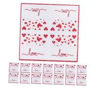 VICASKY Lot de 20 Serviettes en Papier Décoratives Love de Cœur Papier de Soie Doux et Résistant pour Mariage Saint-Valentin et Fêtes Spéciales