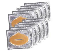 VICASKY Lot de 25 masques à lèvres pour une résistance aux rides pendant la nuit - Masque hydratant pour les lèvres - Masque de sommeil pour les lèvres - Soin des lèvres - Fibres végétales dorées