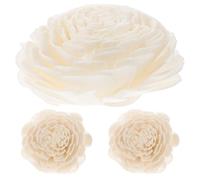 VICASKY Lot de 3 Bâtonnets Diffuseurs à Roseaux Blancs, Fleurs Séchées en Rotin, Accessoire D'aromathérapie Créatif pour Décoration Intérieure, Absorption d'eau Élevée, Compatible Huiles