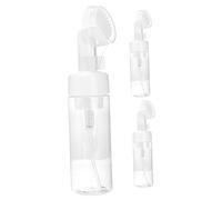 VICASKY Lot De 3 Bouteilles Mousse Vides 150ml Pinceau, Distributeur Mousse Pet Transparent, Rechargeables Pour Soin Visage Et Corps, Usage Voyage Et Domestique