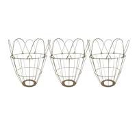 VICASKY Lot de 3 Cages Chauffantes en Fer Résistantes la Chaleur, Cache-ampoules Robustes pour Élevage de Poulets, Porcs et Canetons, Accessoires Protection Anti-brûlure pour Lampes
