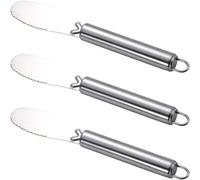 VICASKY Lot de 3 Couteaux à Beurre en Acier Inoxydable Épandeurs à Fromage Multifonction pour Tartiner Beurre et Confiture Ustensiles Cuisine Pratiques pour Apéritifs et Repas Festifs