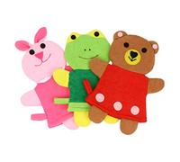 VICASKY Lot de 3 éponges de bain avec motifs d'animaux de pour de toilette doux pour tout-petits et jeunes filles et lapins