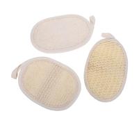 VICASKY Lot de 3 Éponges de Bain Loofah Exfoliantes Naturelles en Sisal et Coton Sangle Élastique Ergonomique Nettoyage Quotidien du Corps