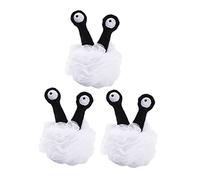 VICASKY Lot de 3 éponges de douche Loofah douces avec cordon de suspension pour un nettoyage efficace et un plaisir dans la salle de bain pour les types de peau