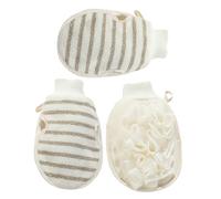 VICASKY Lot de 3 gants de pour exfolier le corps - Exfoliant pour un nettoyage doux de la peau - Design ergonomique pour un exfoliation efficace et un lavage sans effort