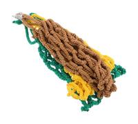VICASKY Lot de 3 Mangeoires Mangeoires à Foin Suspendues en Filet pour Lapins Petits Animaux Paquet à Foin Colorés Marron Jaune Vert Crochets pour Cage Alimentation Pratique et Propre