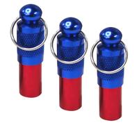 VICASKY Lot de 3 Médailles d'Identification en Laiton Antirouille pour Animaux de Compagnie Capsule Tube Sécurisée pour Étiquette d'Identité Compatible Chiens et Chats Accessoire