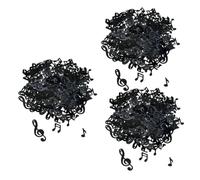 VICASKY Lot de 3 Paquets de Confettis Notes de Musique Noirs Papier à Gratter Léger 50 G pour Décoration de Table Anniversaire Baptême et Remise de Diplôme Accessoire Fête Polyvalent