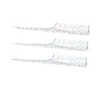VICASKY Lot de 3 peignes en plastique à queue - Peigne de coiffeur - Peigne d'amende d'amende d'adieu pour peignes en relief - Outil de coiffure - Peigne pour séparer les cheveux