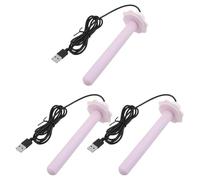VICASKY Lot de 3 Perchoirs Chauffants pour Perroquets USB 165 CM Perchoir Debout en Plastique Violet Coussin Chauffant Anti-Surchauffe pour Cage à Oiseaux Confort Hivernal pour
