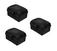 VICASKY Lot de 3 petites mallettes à outils organisateurs pour boîtes à outils en plastique Valise de voyage Boîte à outils Boîte à outils Boîte à outils Boîte à outils Noir éponge