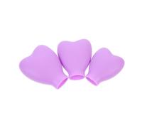 VICASKY Lot de 3 Protège-pinceaux de Maquillage en Silicone Violet, Taille, Protection Anti-poussière, Réutilisable, Adapté aux Pinceaux pour Paupières et Fondation, Accessoire Beauté Pratique