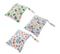 VICASKY Lot de 3 Sacs à Langer pour Enfant - Petit Sec et Humide pour biberons - Poche à Fermeture éclair - Humide - cosmétique - Membrane en TPU imperméable