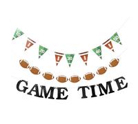 VICASKY Lot de 3 sets de Fanions Décoratifs Rugby en Papier Décorations de Fête Thème du Football Américain Bannière Suspendue pour Anniversaire et Événements Sportifs