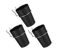 VICASKY Lot de 3 Sets de Godets de Rangement Noirs en Abs pour Panneau Perforé Supports, Organiseurs Pratiques pour Stockage de Pièces, Outils et Accessoires Atelier, Bureau et Garage