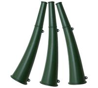 VICASKY Lot de 3 Trompettes de Signal Militaire Vert Olive, Cornes de Survie Compactes et Légères en Métal et Plastique, Klaxons de Sécurité pour Randonnée, Camping et Situations