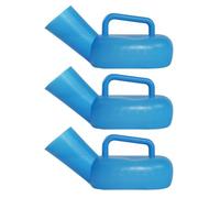 VICASKY Lot de 3 Urinoirs Plastiques Épaissis Bleus, Grosse Capacité, Pot Urinaire pour Hommes, Adapté aux Soins Hospitaliers, Patients Alités et Personnes Âgées, Récipient à Réutilisable