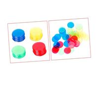 VICASKY Lot de 30 accessoires de bingo - Les couleurs rouges transparentes sont rouges - Étoile rouge - Puces de bingo colorées - Accessoires de poker - Comptage pour les mathématiques