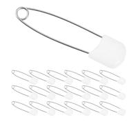 VICASKY Lot de 30 Grandes Épingles à Couches Lavables Blanches, Épingles de Sûreté Multifonctions pour Bébé, Robustes et Légères, Adaptées au Change Rangement des Lingettes, Usage