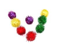 VICASKY Lot de 30 mini boules à lamelles pour chat - Jouet interactif pour chat - Mouvement de couleurs mélangées