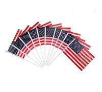 VICASKY Lot de 30 Petites Bannières à Main en Dacron, Style Américain, Portable et Résistant, pour Décoration Fête Nationale et Célébration du 4 Juillet