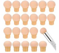 VICASKY Lot de 30 Têtes D'éponges à Manucure Dégradée pour Nail Art, Embouts en Éponge Lavables et Remplaçables en Plastique, pour DIY Manucure Facile et Créative