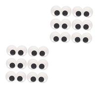 VICASKY Lot de 32 autocollants ronds compacts pour bricolage - Ornements - Ours - Fête géante - Autocollants - Yeux de Noël - Colle artificielle - Grands travaux manuels - Grandes décorations