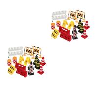 VICASKY Lot de 36 mini panneaux de signalisation de sécurité routière jouets pour modèles de routes réalistes pour salles de classe et bacs à sable Miniature robuste et durable