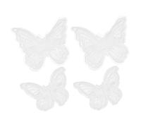 VICASKY Lot de 4 Accessoires de Cheveux Charmes Brodés pour Appliques Ailes Mignon Filles Décorations en Forme Noir pour Cheveux Jumbo