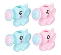 VICASKY Lot de 4 arrosoirs éléphants pour enfants - Pour salle de bain d'enfant - Fontaine de baignoire - Jeux en plastique - Fleurs - Plantes de jardin - Arrosoir Abs - Pour prendre un bain - Petit
