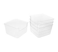 VICASKY Lot de 4 Bacs à Sable pour Hamsters en Plastique Transparent Petits Bacs Carrés Anti-Dérapants pour Bain de Poussière Toilette et Creusage Taille Petite Adaptés aux Petits