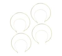 VICASKY Lot De 4 Bandeaux Cheveux Couronne Dorée 2 Couches Décoratifs Pour Filles Fête Diy Accessoires Capillaires
