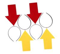 VICASKY Lot de 4 Bandeaux Flèche Rouge et Jaune, Accessoires Cheveux Fantaisie Légers et Confortables pour Fête, Cosplay et Décorations Fête, Serrage-tête Arrow Boppers Anniversaire