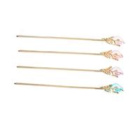 VICASKY Lot de 4 Bâtonnets à Cheveux Anciens en Alliage pour Coiffure Han-style, Multi-fonction, Style Classique et Élégant pour Mariage Traditionnel Couleur Aléatoire