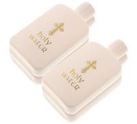 VICASKY Lot de 4 Bouteilles d'eau Bénite Décoratives en Plastique 100 ML, Flacons de Potion Réutilisables pour Décorations de Fête, Mariage et Baptême, Présents Symboliques pour Nouvelle