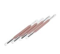 VICASKY Lot de 4 Brosses à Cils en Acier Inoxydable avec Capuchon Peigne Séparateur de Cils et Brosse à Mascara Outil Précis pour Sourcils Maquillage Quotidien et Voyage