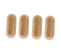 VICASKY Lot de 4 brosses à ongles avec poils de porc - Brosse à ongles - Brosse à ongles double face - Brosse à ongles double face - Arbre de lotus - Poils