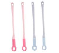 VICASKY Lot de 4 brosses à pieds - Brosse de pédicure pour les pieds - Longue brosse à orteils - Brosse de nettoyage pour les pieds - Brosse de nettoyage pour les pieds pour la douche - Plastique