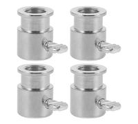 VICASKY Lot de 4 Butées pour Broche de Rôtisserie en Métal Chromé, Accessoire Barbecue Gaz Robuste, Fixation pour Tige de Gril Compatible Barbecue à Gaz, Cuisson Uniforme Viande et