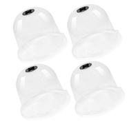 VICASKY Lot de 4 dômes de plantes de jardin réutilisables avec ventilation d'air Cloche transparente pour la croissance des plantes et la protection contre le gel pour la culture en intérieur et en