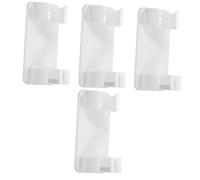 VICASKY Lot de 4 étagères murales pour outils capillaires - Support pour sèche-cheveux - Support mural en plastique - Blanc